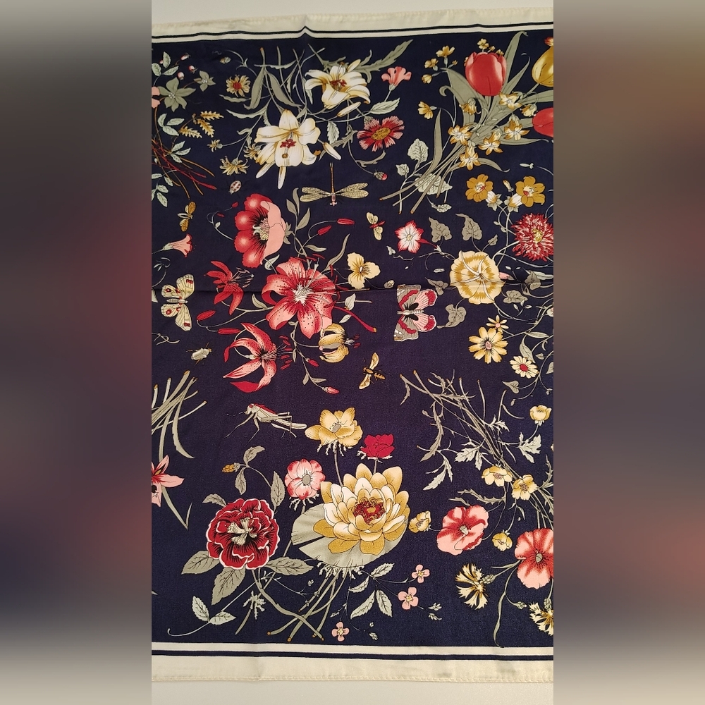 Floral  Flowers & Butterflies Print Scarf - Picture 4 of 11
